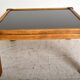 Table basse années 60,opaline et bois