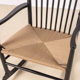 Hans J. Wegner J16 Black Rocking Chair, 1969 FDB