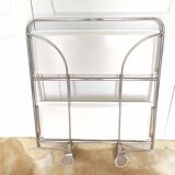 Vintage foldable white bar trolley