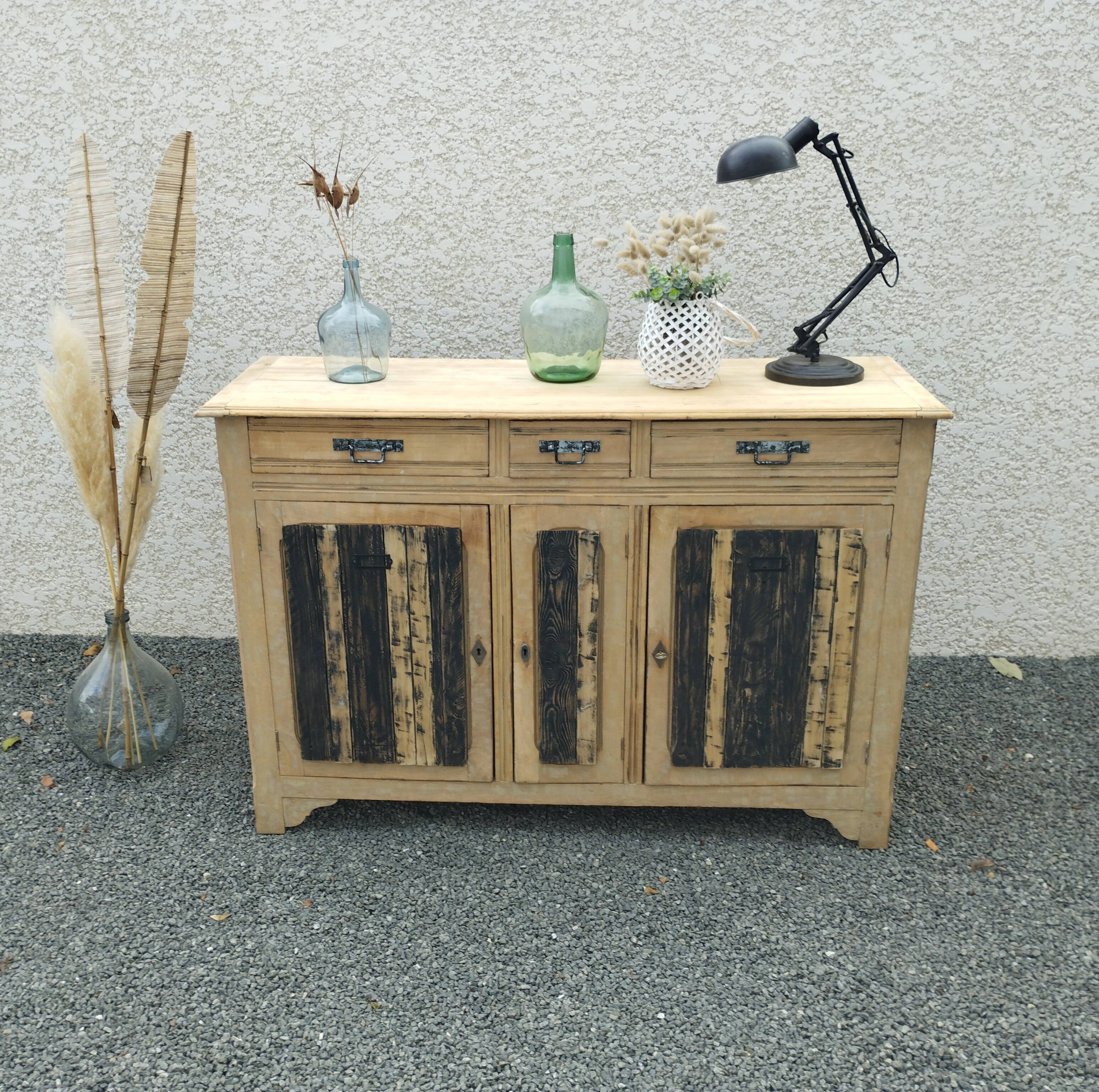 3-door wooden sideboard / Esprit Atelier furniture