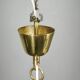 1970s Czech Smoked Glass Globe and Brass Pendant Light