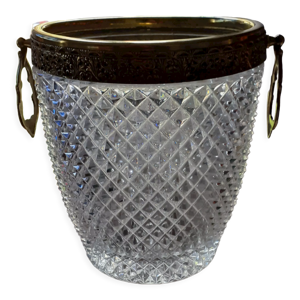 Seau a champagne en cristal et
