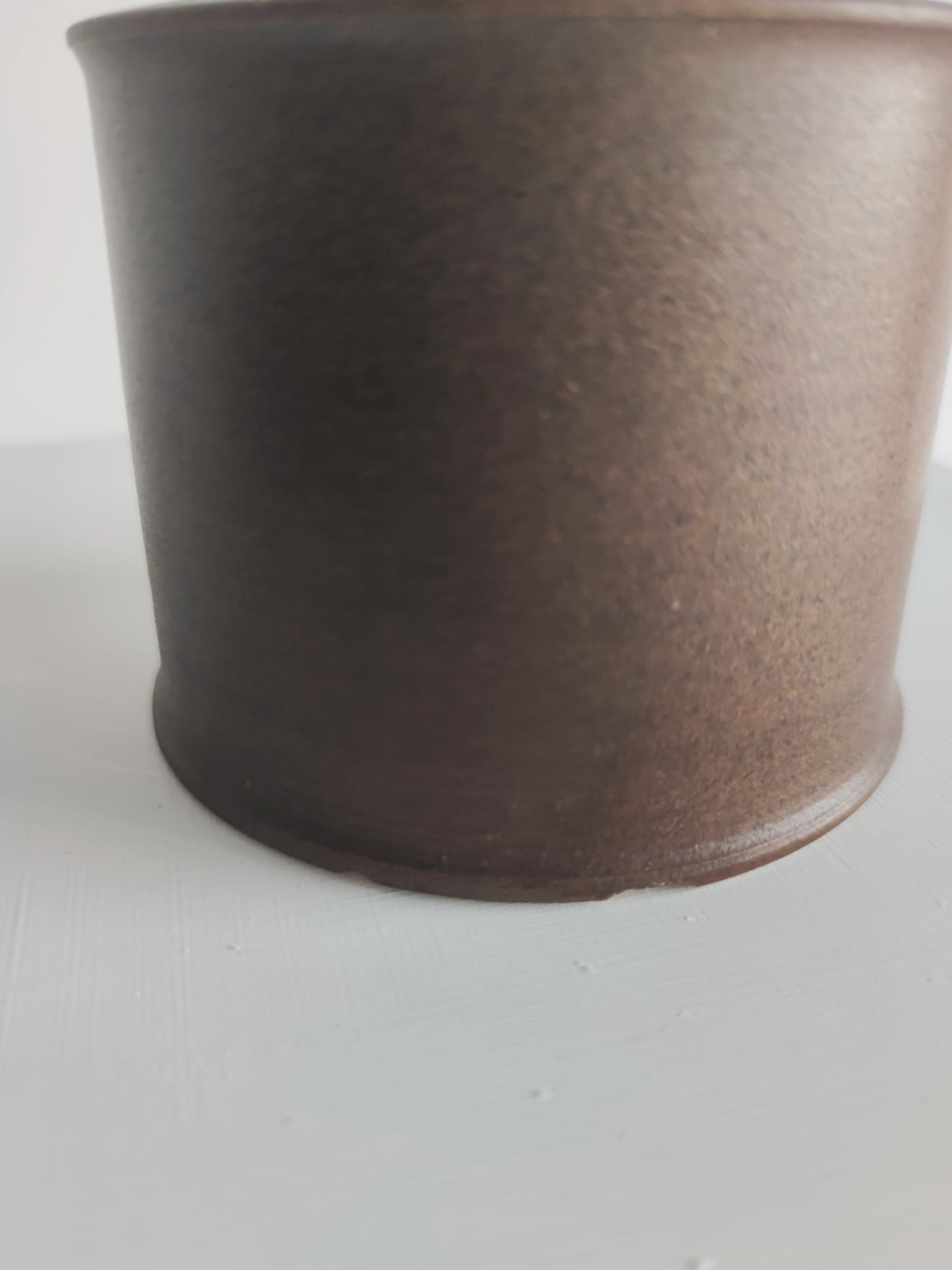 Brown enamelled earth vase Nanni Valentini (1932-1985) for Franco Bucci (1933-2002)