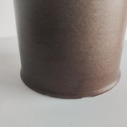 Brown enamelled earth vase Nanni Valentini (1932-1985) for Franco Bucci (1933-2002)