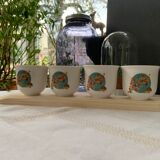 Multicolored floral cups
