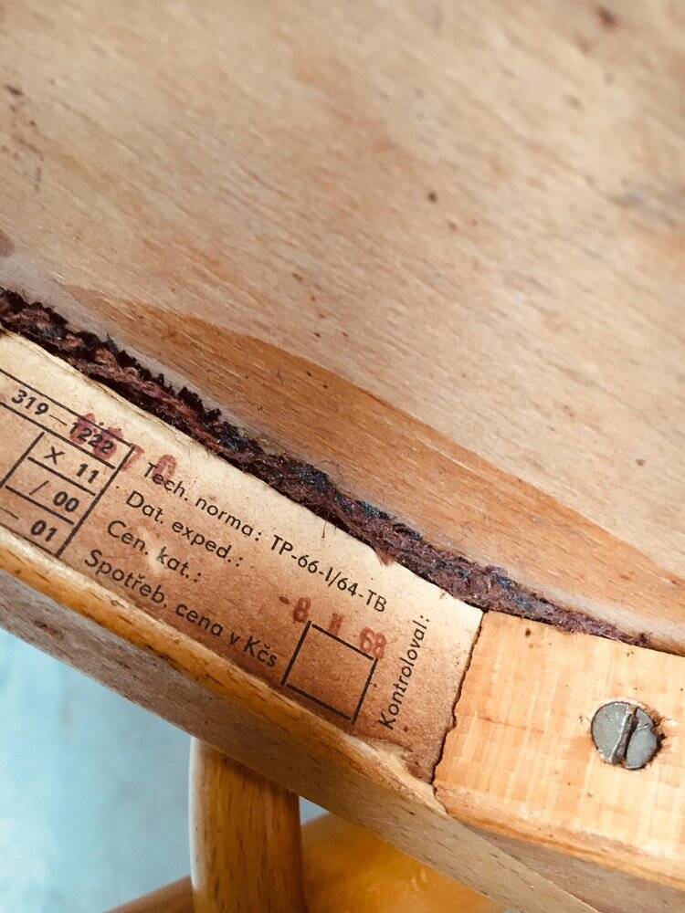 Mid-Century Modern Dining Chairs from Ton, Czechoslovakia, 1968, Set of 4