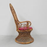 Emmanuelle chair, bamboo peacock throne