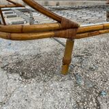 Day-bed ondaflex bambou et rotin 1960
