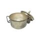 ABU Sugar Bowl, mid-century modern, silver-plated brass, Poland, 1960s
