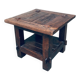 Wabi Sabi Style Oak Side Table, France, 1930s