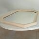 Vintage octagonal white lacquered mirror