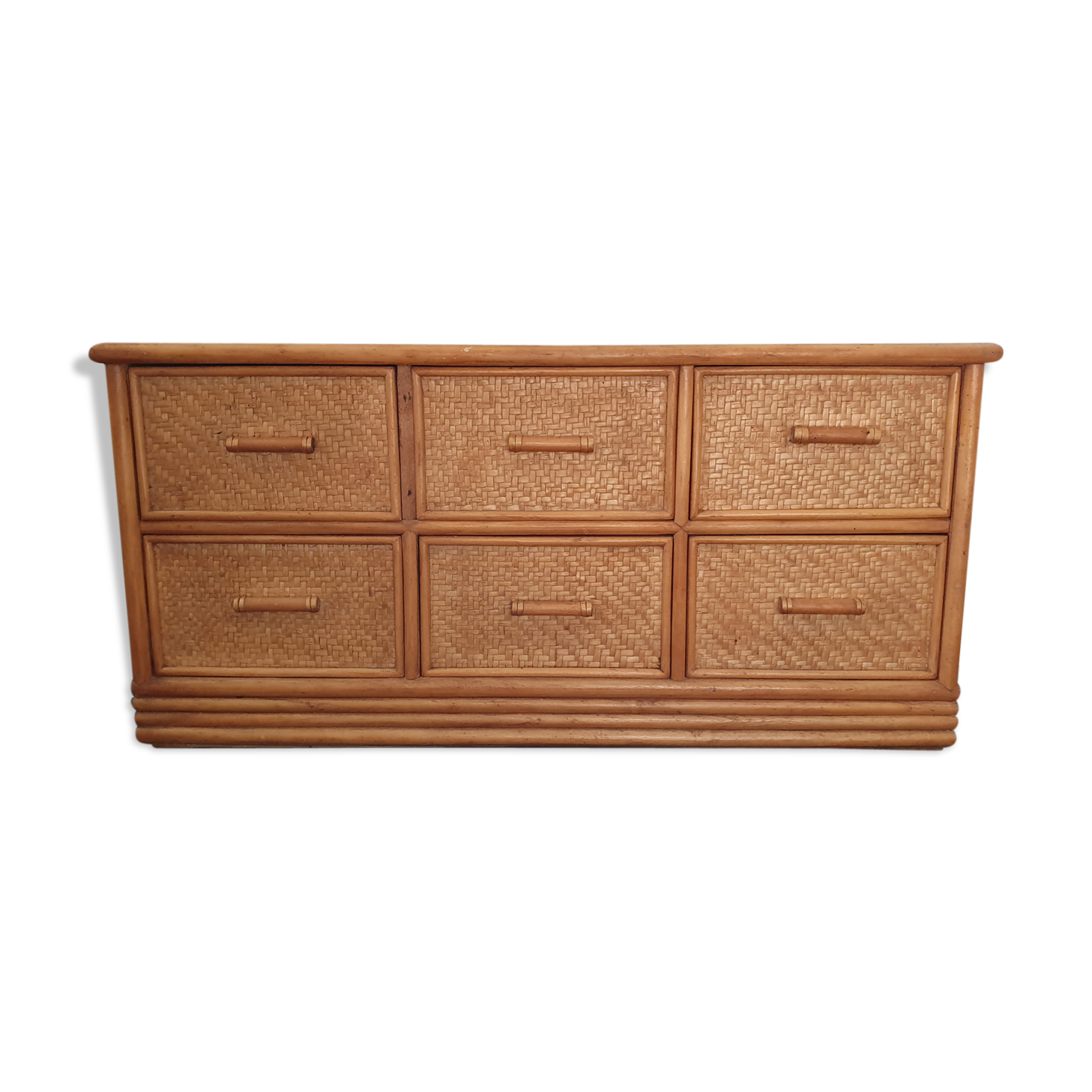 Meuble rotin vintage