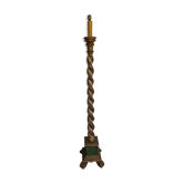 Pique candle lamp lamp in polychrome wood early 20th