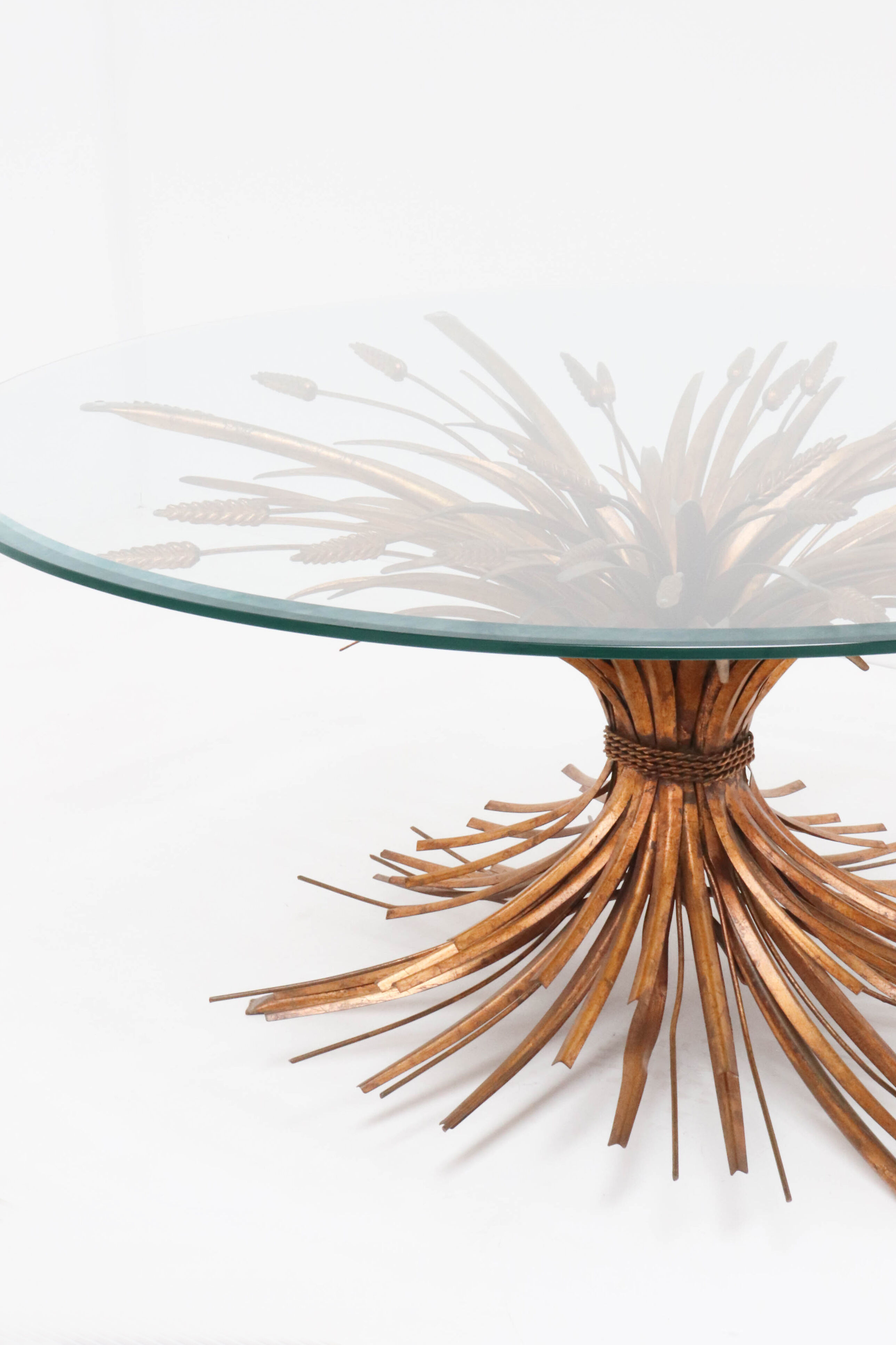 Vintage sheaf of wheat coffee table, 1960s