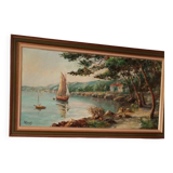 Robert Perrot, oil on canvas, lakeside