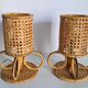 Paire de lampes de chevet bambou