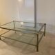 Table basse double plateau verre