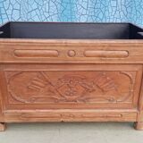Old solid teak flower box