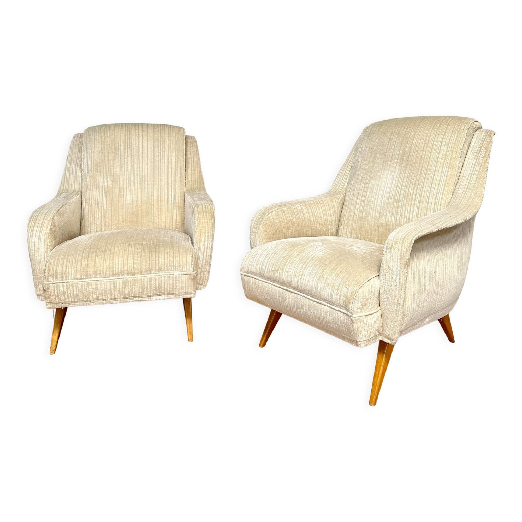 Pair of compass feet chairs