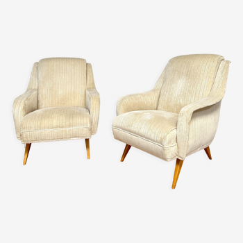 Pair of compass feet chairs