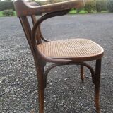 Fauteuil canné bois courbé