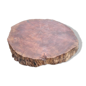 Coffee table made of solid, century-old sequoia, treated and oiled