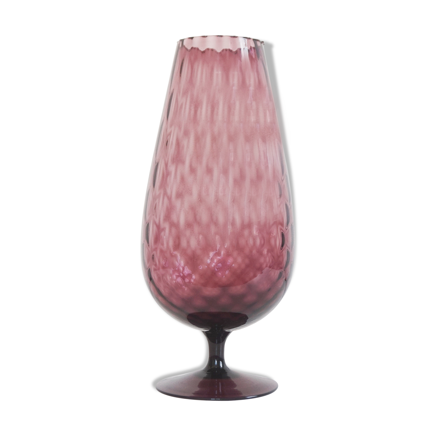 Italian vase Empoli purple 1950