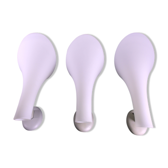 White Murano glass sconces for "Murano Due" by Carlo Nason Italy