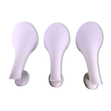 White Murano glass sconces for "Murano Due" by Carlo Nason Italy