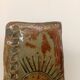 Vintage Ceramic Square Flower Vase Grès Pique Fleurs Scarified France 60