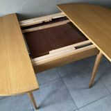 Vintage round table from the 60s with butterfly extension