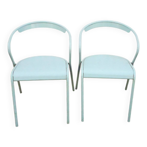 2 chaises en métal