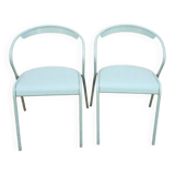 2 metal chairs