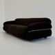Dark brown vintage Sesann sofa Gianfranco Frattini for Cassina