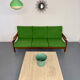 Vintage 3-seater canapé in solid oak with boucle fabric, Scandinavian design from the 70s.