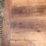 Antique cherry farmhouse table with 2 drawers and 1 pull-out
