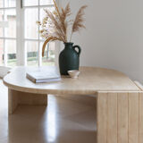 Table basse en travertin le coquillage