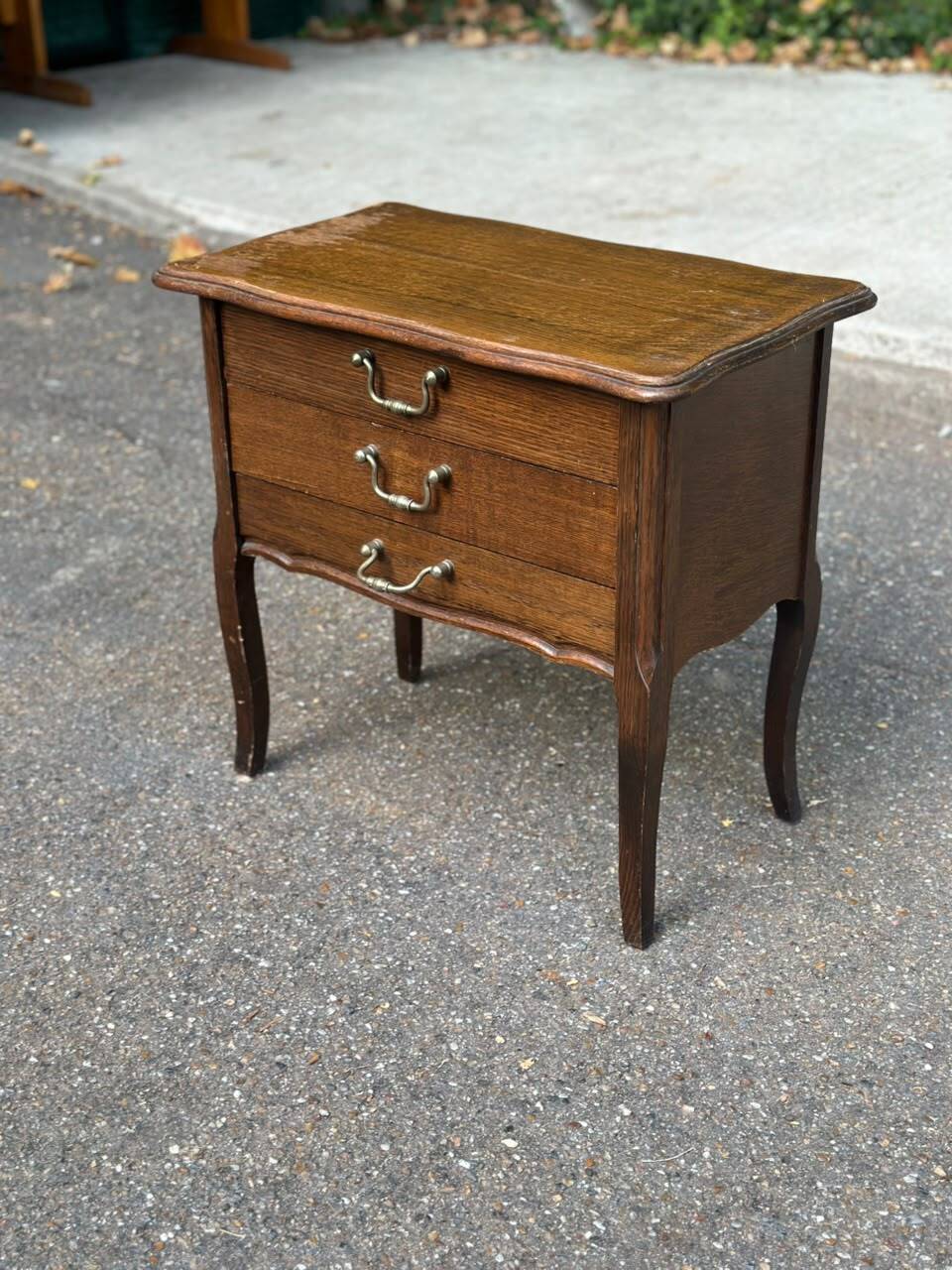 Nightstand - work table - wooden sewing box in Louis XV style 197