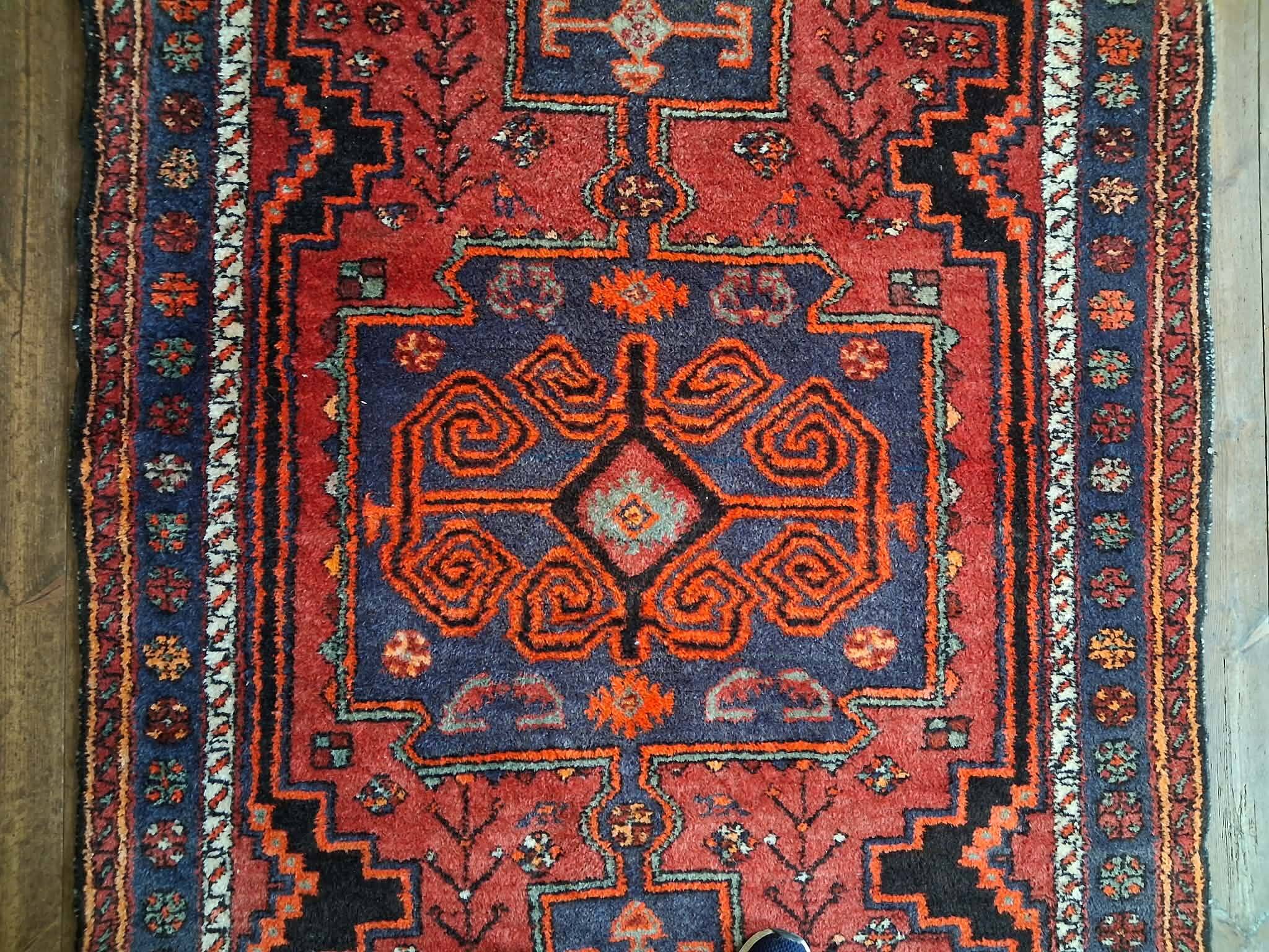 Handmade Persian Hamadan rug 185x130cm