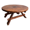 Brutalist vintage oak coffee table / coffee table