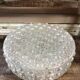 Old Wall Lamp Molded Glass + Support Metal Black Vintage