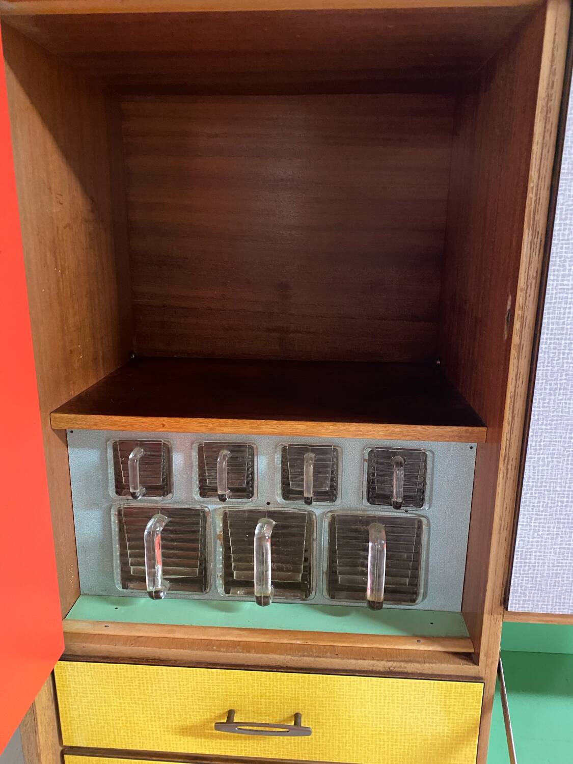 Vintage kitchen buffet with compass legs