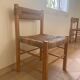 set of 8 oak chairs, reproduction of the Dordogne by Charl