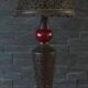 Très grande lampe chic de style Marocain en métal et verre H 96.50 cm
