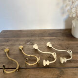 Wooden and bleached metal hooks