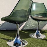 Oval dining table & 6 Gastone Rinaldi vintage chairs Roche Bobois