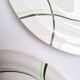 Flat plates St Amand model Bayonne white, green and black.