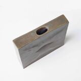 Unique square ceramic vase, Czechoslovakia, 1960s