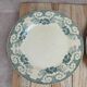Set of 3 antique flat plates made of ironstone from the Debray Establishments, Clichy service.