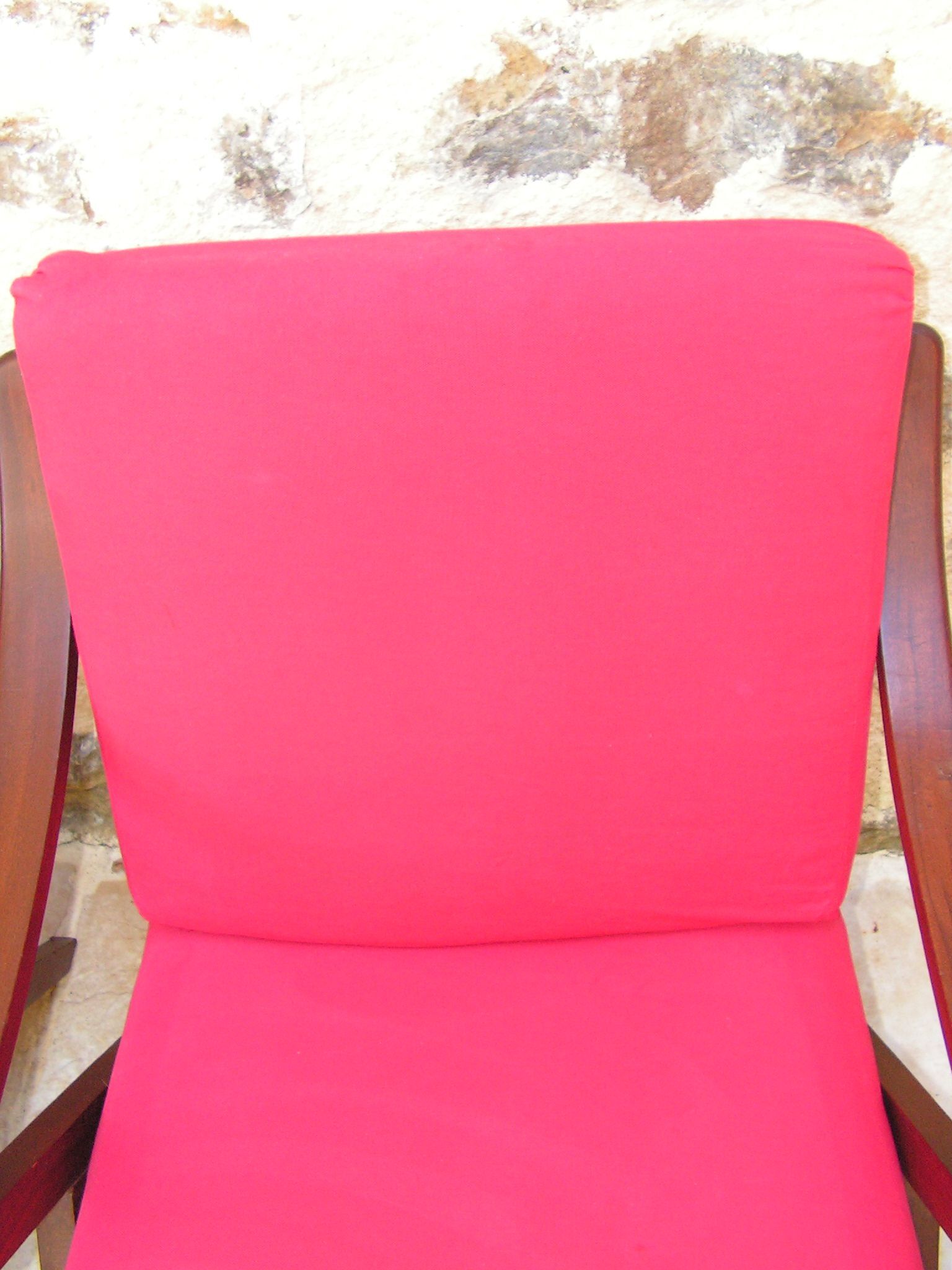 Pair of red scandinavian heater chairs